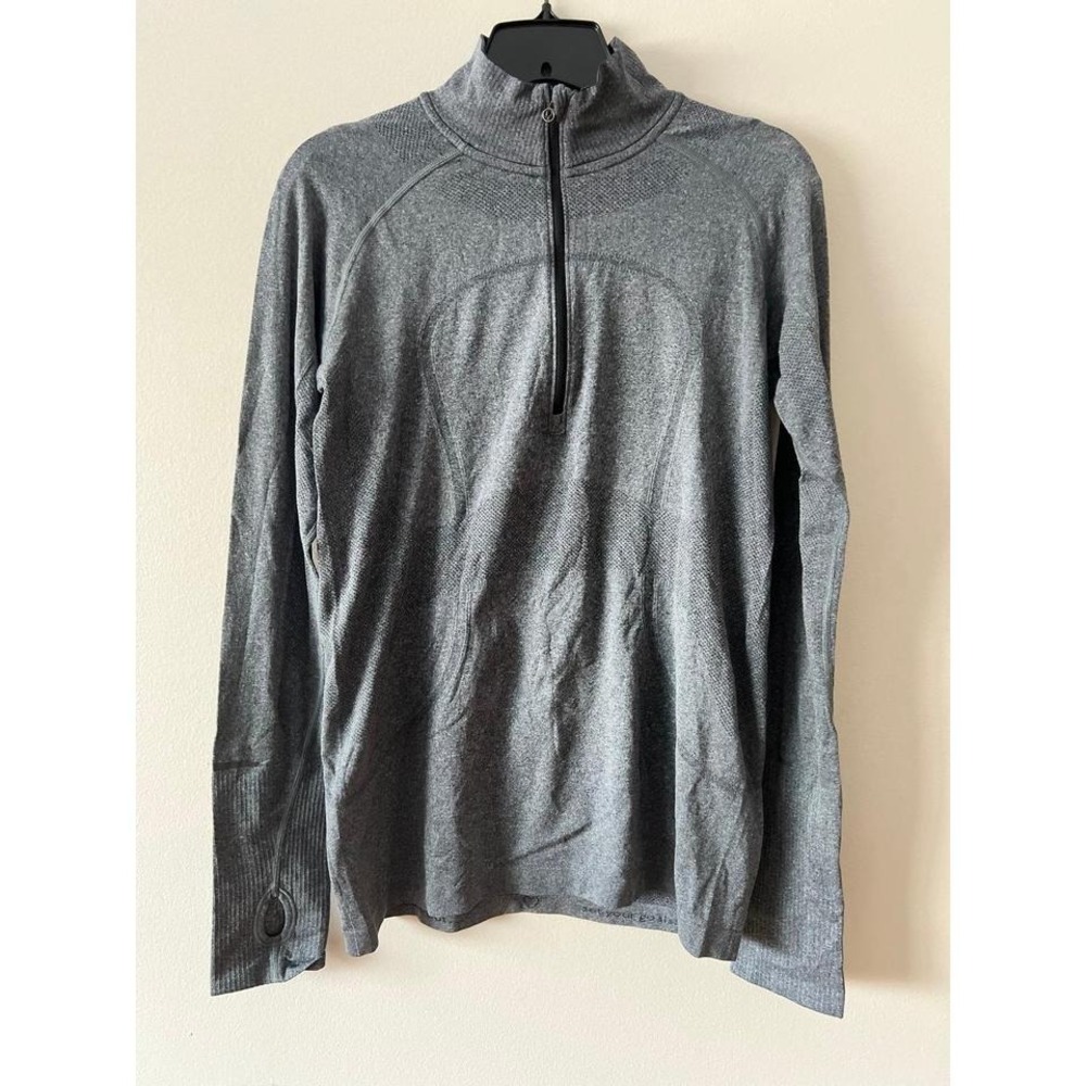 Lululemon Swiftly Tech 1/2 Zip Heathered Gray Size 12